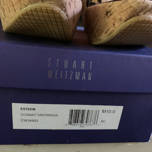 Stuart Weitzman Cognac Wedge Sandal - Picture 3 of 6